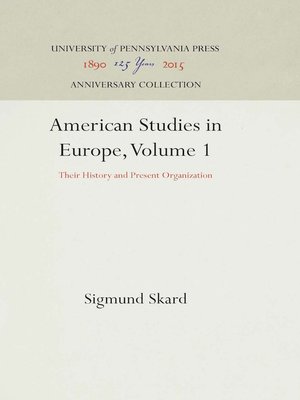 cover image of American Studies in Europe, Volume 1